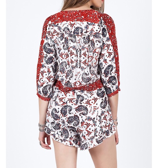 On The Road Paisley Romper - Picture 4 of 6